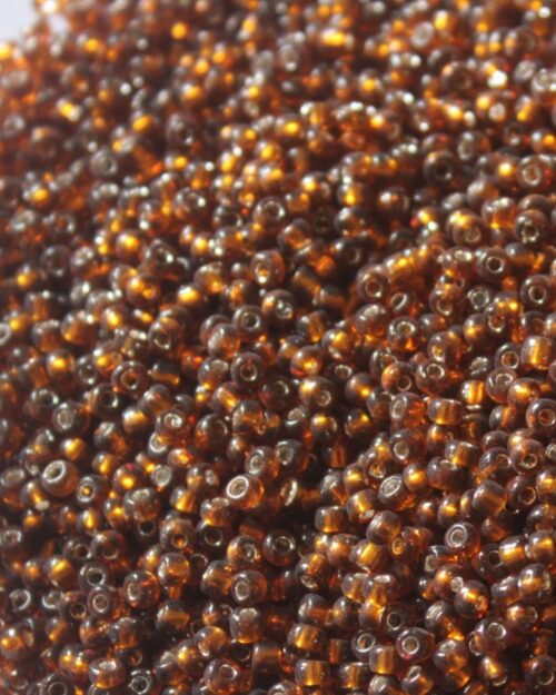 Transparent Brown Topaz SilverLine Rocaille / Seed Beads- 11/0