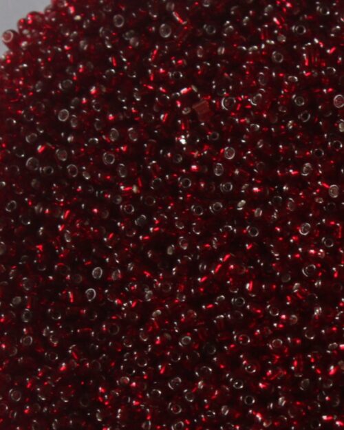 Transparent Garnet SilverLine Rocaille / Seed Beads- 11/0