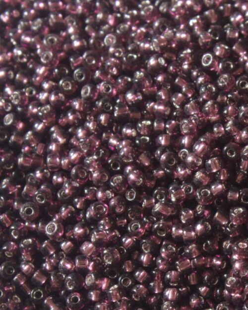 Transparent Garnet SilverLine Rocaille / Seed Beads- 11/0