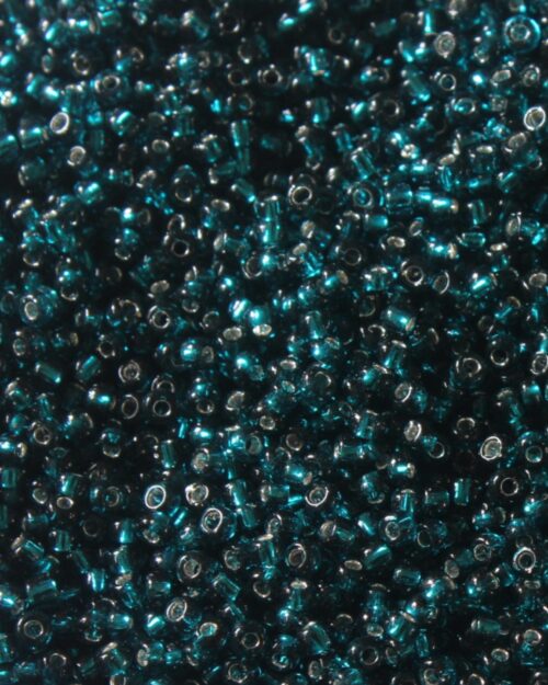 Transparent Teal SilverLine Rocaille / Seed Beads- 11/0